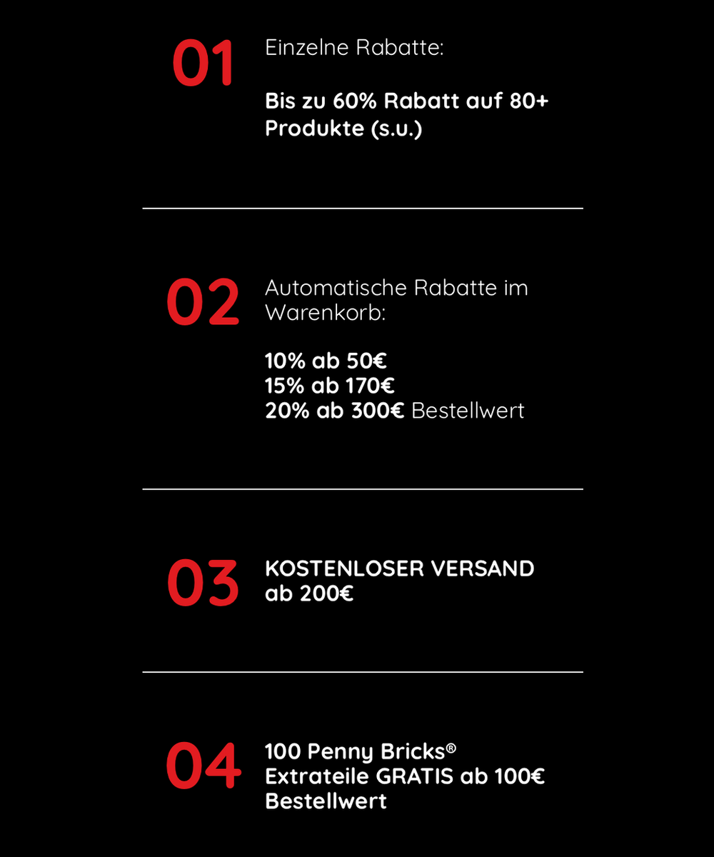 BLACK-WEEK: 20% auf alle Artikel, Kostenloser Versand und mehr!