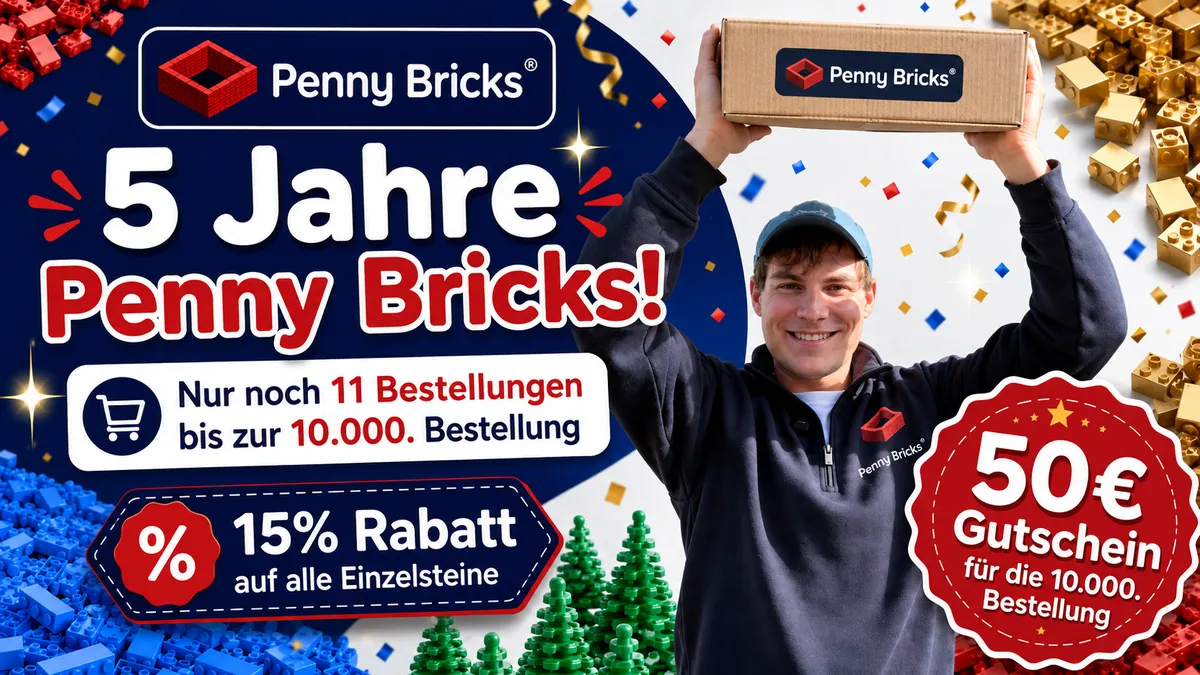 5 Jahre Penny Bricks – und die 10.000. Bestellung ist zum Greifen nah! 🎉