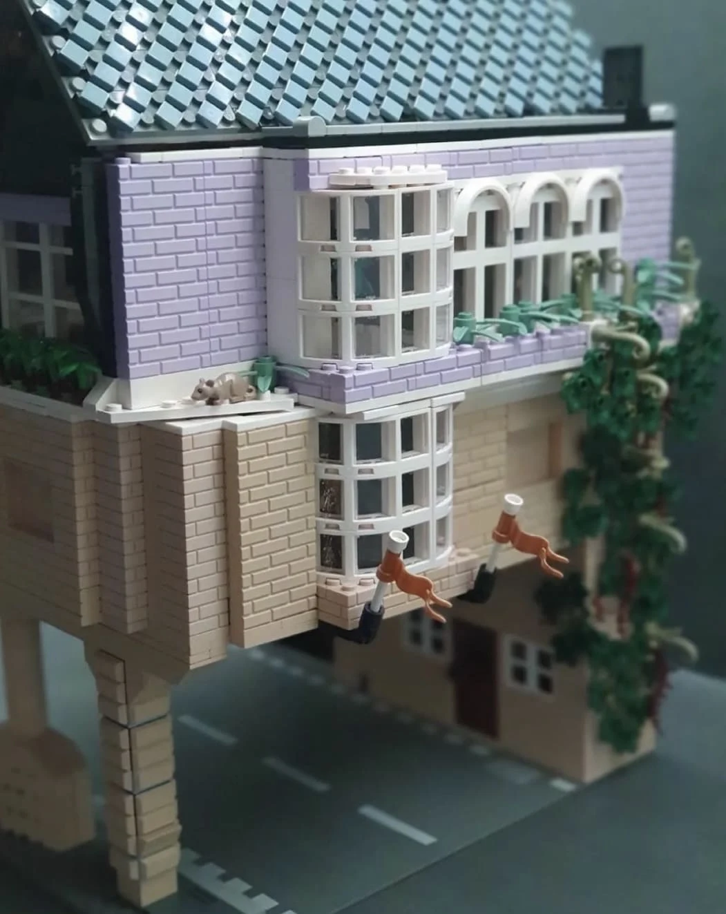 Klemmbaustein-Bauwerk aus Penny-Bricks-Steinen